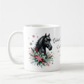 Christmas Horse Winter Equestrain Koffiemok (Links)