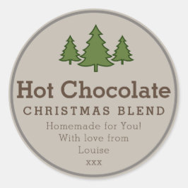 Christmas Hot Chocolate diy cadeau sticker