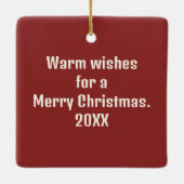 Christmas Hot Chocolate Snowman Keramisch Ornament (Achterkant)