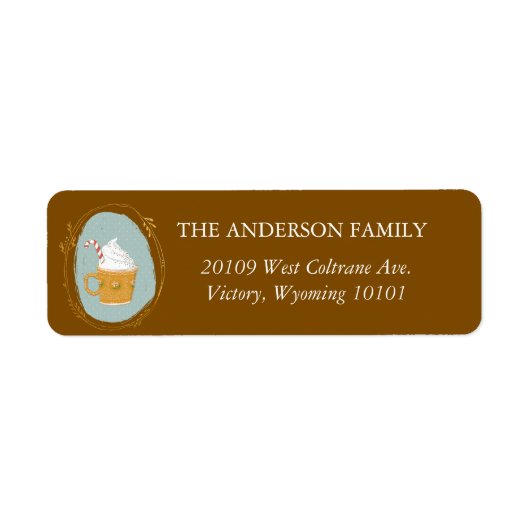 Christmas Hot Chocolate Waterverf Etiket (Voorkant)