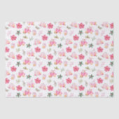 Christmas Hot Cocoa and Pink Poinsettias Tissuepapier (Voorkant)