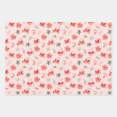 Christmas Hot Cocoa and Red Poinsettias Inpakpapier Vel (Voorkant 2)