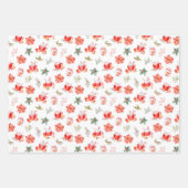 Christmas Hot Cocoa and Red Poinsettias Inpakpapier Vel (Voorkant)