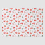Christmas Hot Cocoa and Red Poinsettias Tissuepapier (Voorkant)