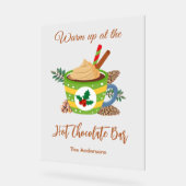 Christmas Hot Cocoa Chocolate Bar Acryl Bord (Hoek)