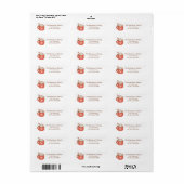 Christmas Hot Cocoa Retour Adreslabels Etiket (Full Sheet)