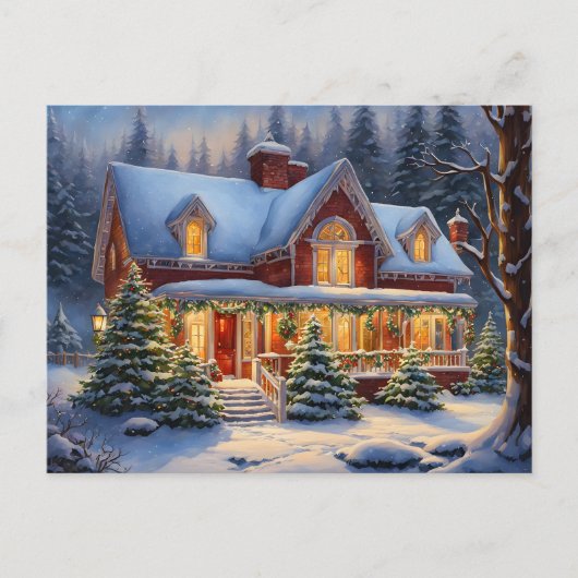 Christmas House Briefkaart (Voorkant)