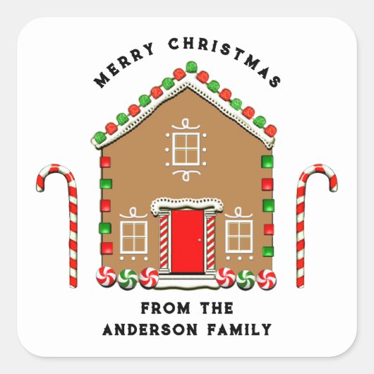 Christmas House Holiday Gift Labels (Voorkant)