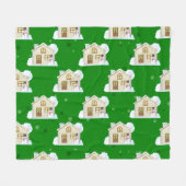 Christmas House Pattern  Fleece Deken (Voorkant (Horizontaal))