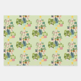 Christmas House Plant Inpakpapier Vel