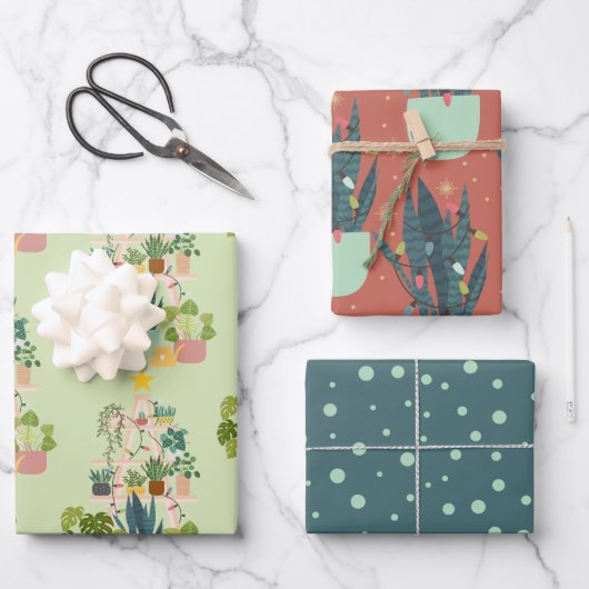 Christmas House Plant Inpakpapier Vel (Voorkant)