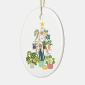 Christmas House Plant Keramisch Ornament (Links)