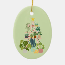 Christmas House Plant Keramisch Ornament