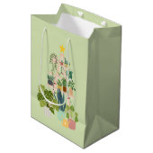 Christmas House Plant Medium Cadeauzakje (Voorkant Gekanteld)