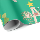 Christmas House Plant Wrapping Paper Cadeaupapier (Rol Hoek)