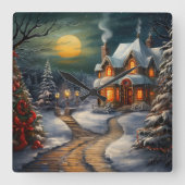 Christmas House wandklok (Voorkant)