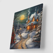 Christmas House wandklok (Hoek)