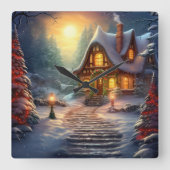 Christmas House wandklok (Voorkant)