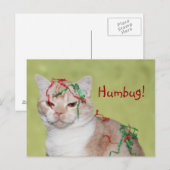 Christmas Humbug cat Feestdagenkaart (Voorkant / Achterkant)
