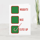 Christmas Humor Naughty Or Nice Check Boxes  Kaart (Voorkant)
