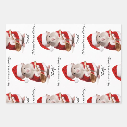 Christmas Humor Not a Creature was roeren Mouse Inpakpapier Vel (Voorkant 2)