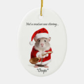 Christmas Humor Not a Creature was roeren Mouse Keramisch Ornament (Voorkant)