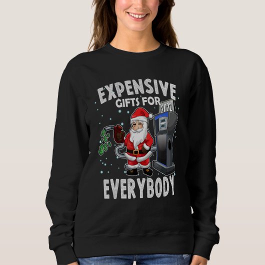 Christmas Humor  Santa Meme Expensive Trui (Voorkant)