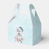 Christmas Husky Dog in a Santa Hat Bedankdoosjes (Achterkant)