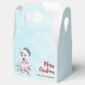 Christmas Husky Dog in a Santa Hat Bedankdoosjes (Geopend)