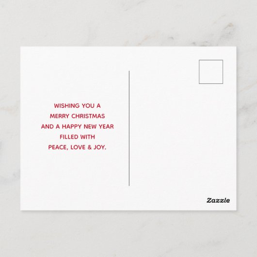 Christmas Husky Dog in a Santa Hat Briefkaart (Achterkant)