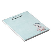 Christmas Husky Dog in a Santa Hat Notitieblok (Schuin)