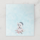 Christmas Husky Dog in a Santa Hat Plaatskaartje (Buitenkant ongevouwen)