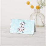 Christmas Husky Dog in a Santa Hat Plaatskaartje<br><div class="desc">Een plaatskaart met een griezelig en schattig schilderij van een husky hond met een blauwe kersthoed.</div>