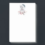Christmas Husky Dog in a Santa Hat Post-it® Notes<br><div class="desc">Sticky noten met een griezelig en schattig schilderij van een husky hond met een blauwe Santa hat.</div>