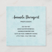 Christmas Husky Dog in a Santa Hat Vierkante Visitekaartje (Achterkant)