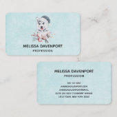 Christmas Husky Dog in a Santa Hat Visitekaartje (Voorkant / Achterkant)