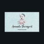 Christmas Husky Dog in a Santa Hat Visitekaartje<br><div class="desc">Visitekaartjes met een griezelig en schattig schilderij van een husky dog met een blauwe kersthoed.</div>