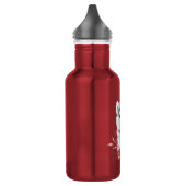 Christmas Husky Dog in a Santa Hat Waterfles (Links)