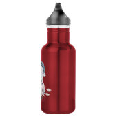 Christmas Husky Dog in a Santa Hat Waterfles (Rechts)