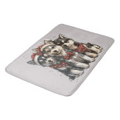 Christmas Husky Dogs Badmat (Gekanteld)
