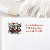 Christmas Husky Dogs Etiket (Insitu)