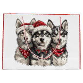 Christmas Husky Dogs Groot Cadeauzakje (Achterkant)