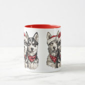 Christmas Husky Dogs Mok (Midden)