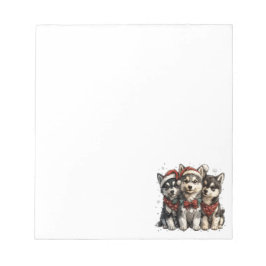 Christmas Husky Dogs Notitieblok