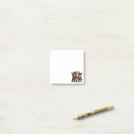 Christmas Husky Dogs Post-it® Notes (Op bureau)