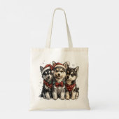 Christmas Husky Dogs Tote Bag (Achterkant)