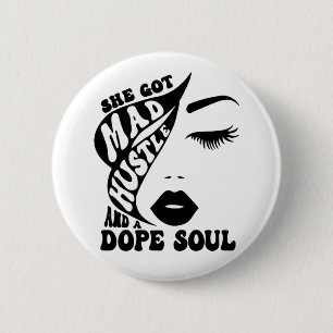 Christmas Hustle Design voor Empowering Women Gift Ronde Button 5,7 Cm