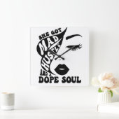 Christmas Hustle Design voor Empowering Women Gift Vierkante Klok (Huis)