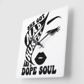 Christmas Hustle Design voor Empowering Women Gift Vierkante Klok (Hoek)