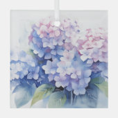 Christmas Hydrangea Glass Ornament (Voorkant)